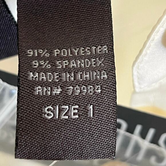 Additions by Chico’s women’s satin cream button front dress shirt - Picture 5 of 5